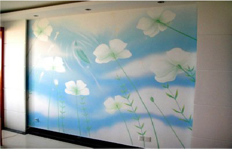 龙岩画墙绘怎么画好白云的蓬松感？