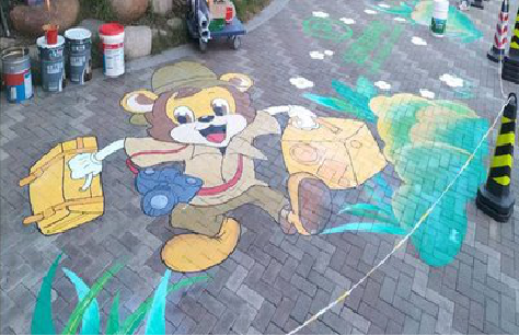 龙岩夏季画地面彩绘会遇到的问题