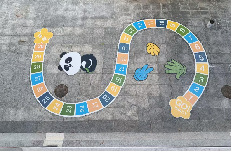 龙岩地面游戏彩绘